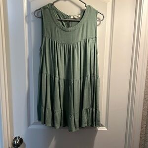 Boho Sage Green Sleeveless Top